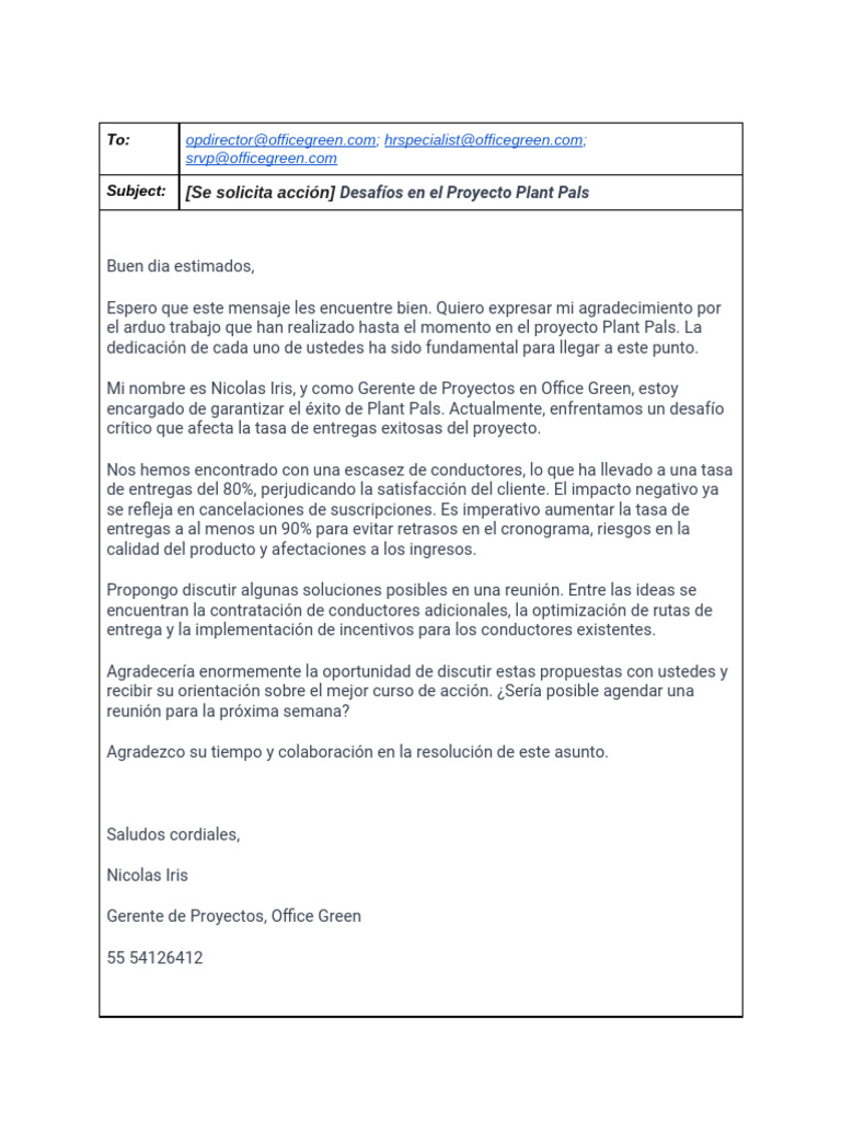 Activity Template - Escalation Email | PDF