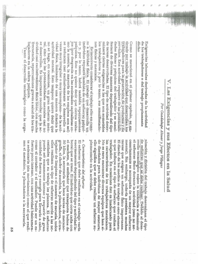 Tema 9. Noriega Mariano - Las Exigencias y Los Efectos en La Salud. | PDF