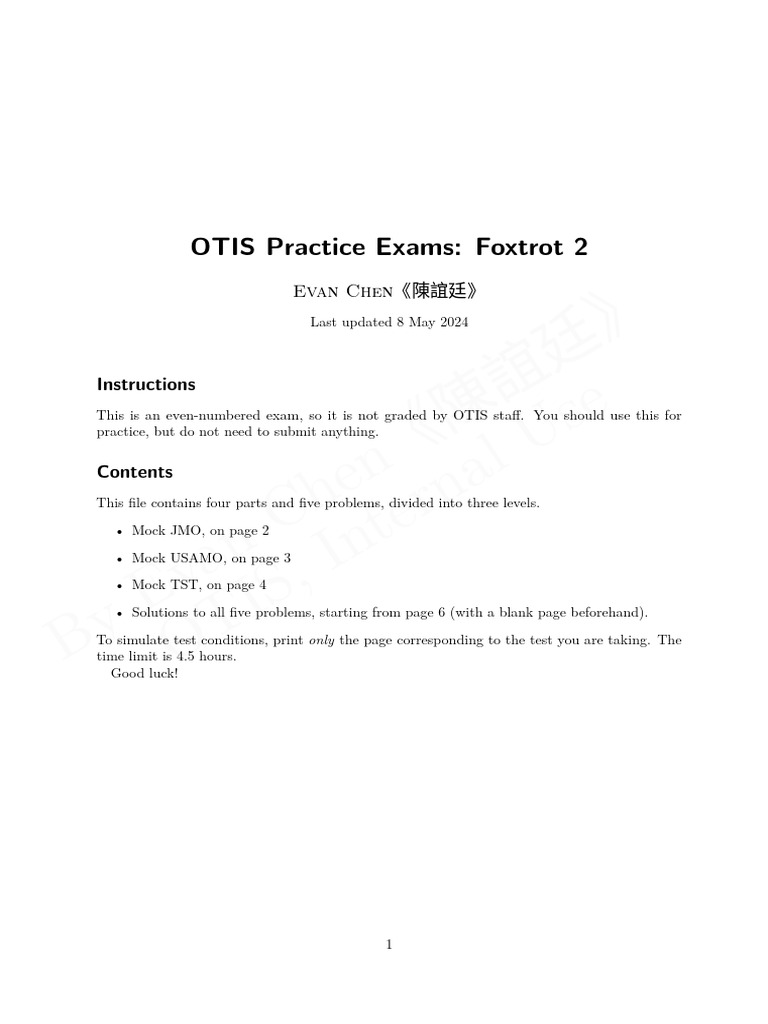 Exam Foxtrot 02 | PDF