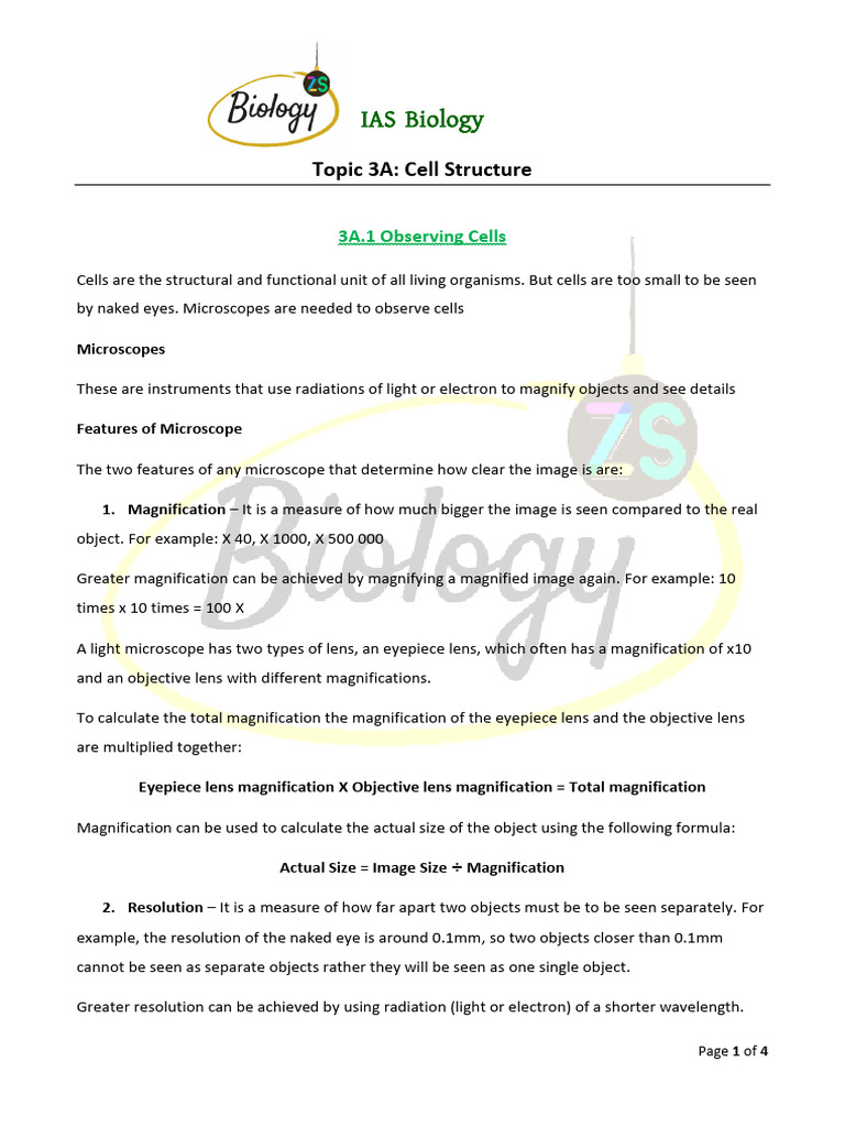 Bio 3A | PDF