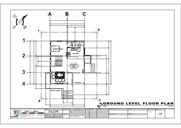 N E S W: Ground Level Floor Plan | PDF