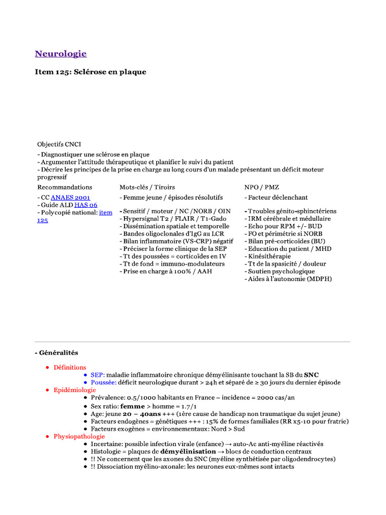 Item 125_ Sclérose en Plaque PDF — free download
