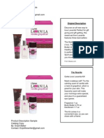 Lavanila Product Description Sample