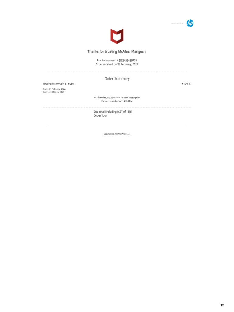 McAfee Antivirus | PDF