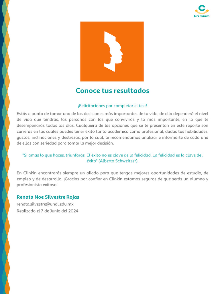 Reporte Clinkin Renata - Silvestre@undl - Edu.mx | PDF