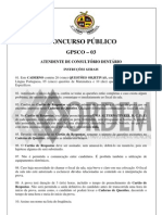 PROVA ATENDENTE DE CONSULTÓRIO DENTÁRIO615