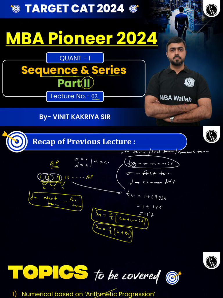 Modern Maths 02 - Class Notes - MBA Pro 2024 Batch | PDF