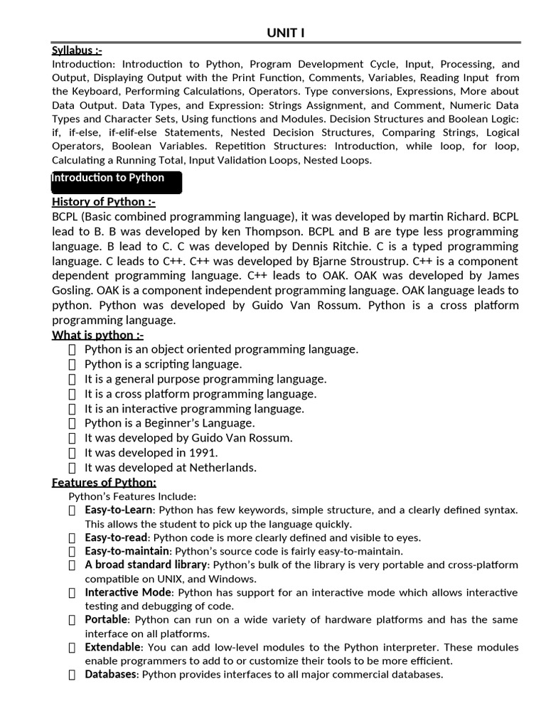 Psup Unit 1 | PDF