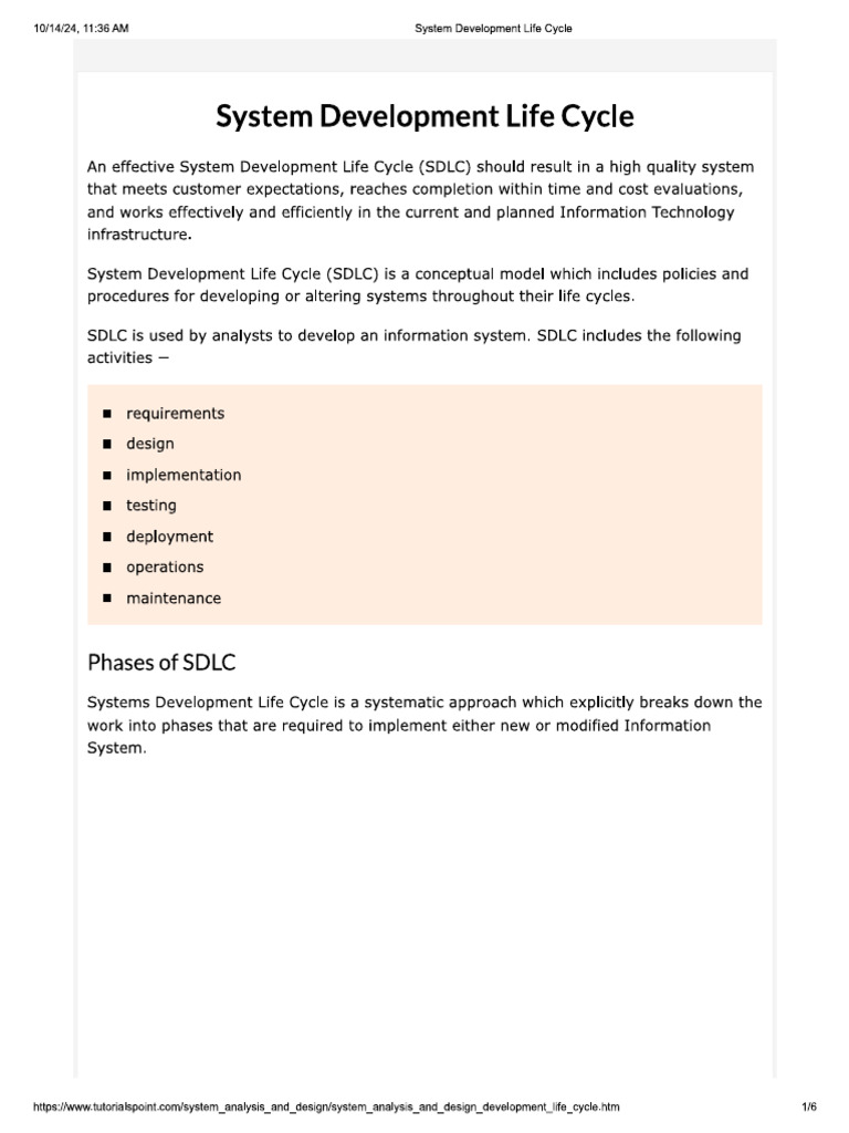 SDLC | PDF
