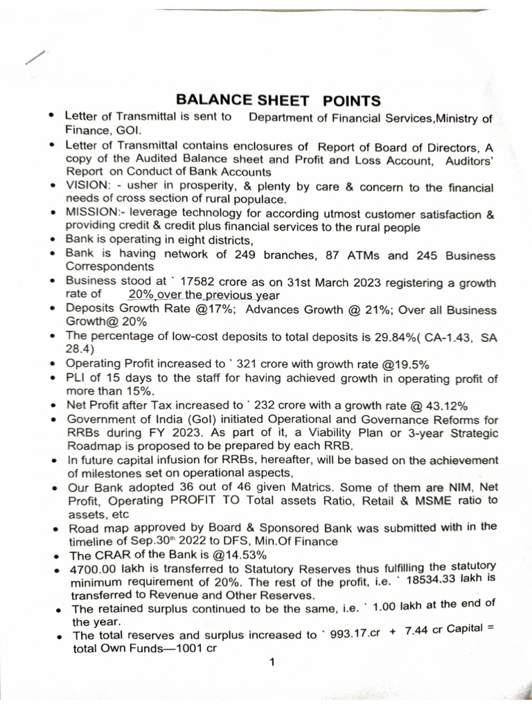 4. Balance sheet | PDF