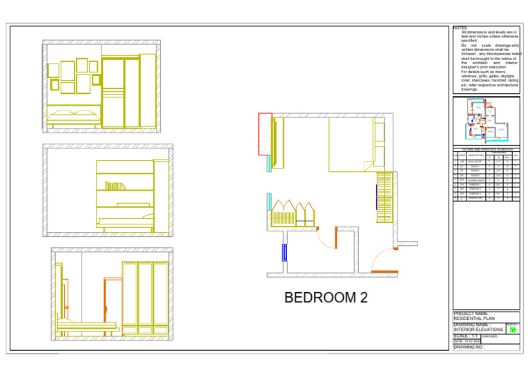 Bedroom 2 Sectional Elevation | PDF