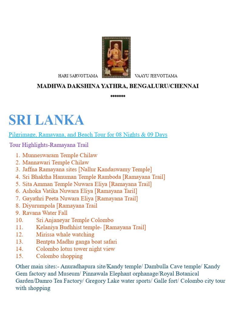srilankatouritinerary PDF