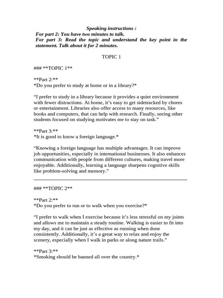 SPEAKING | PDF