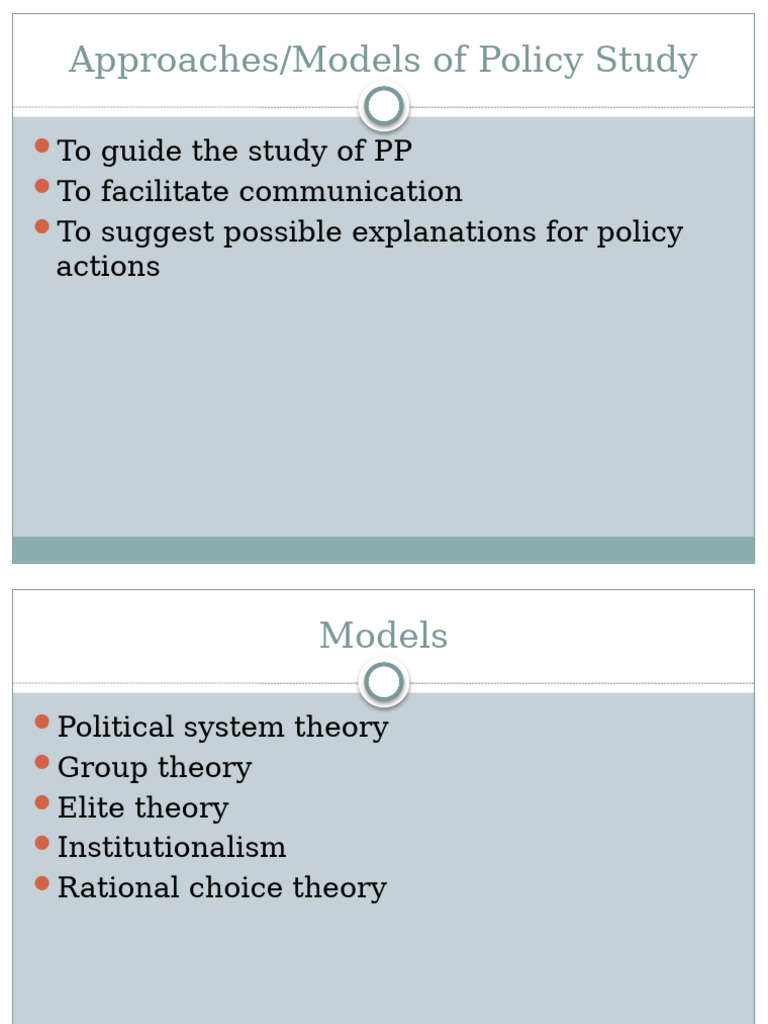 Models of Public Policy | PDF