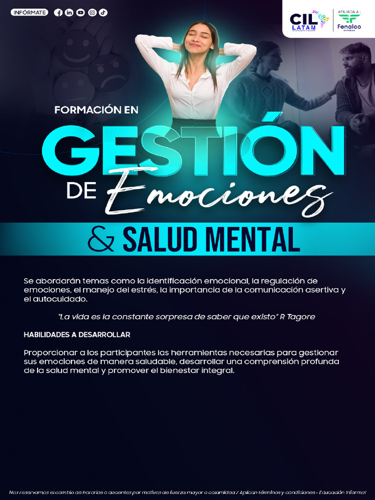 Gestión de Emociones y Salud Mental - Brouchure | PDF