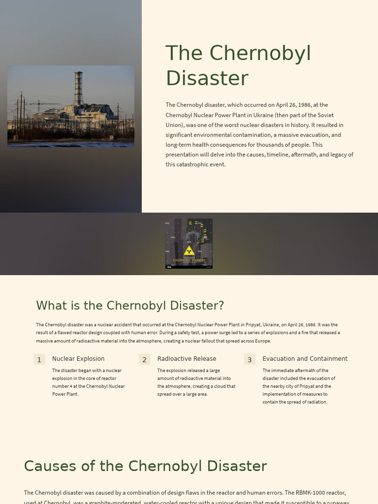 The Chernobyl Disaster | PDF