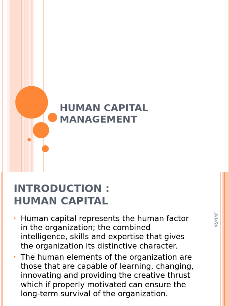 HUMAN CAPITAL MANAGEMENT- | PDF