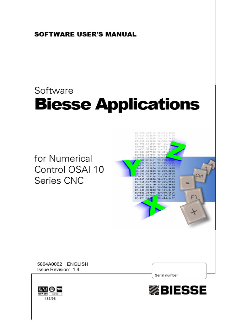 Biesse Applications For OSAI 10 Rev1.4 | PDF