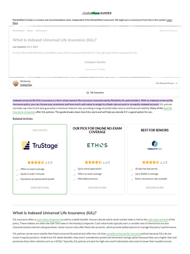 What Is Indexed Universal Life Insurance Iul 2024 Pdf