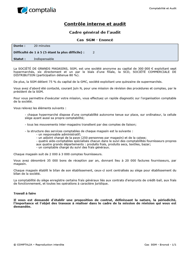 Cas 4 Cas SGM | PDF