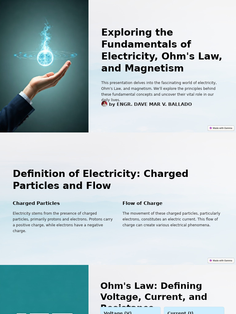 Exploring the fundamentals of electricity ohms law and magnetism pdf