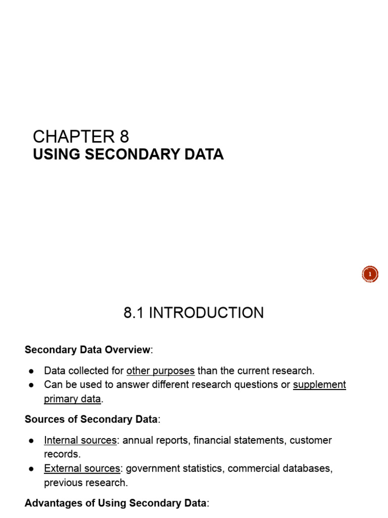 Secondary Data in Business Research | PDF | Survey Methodology | Business