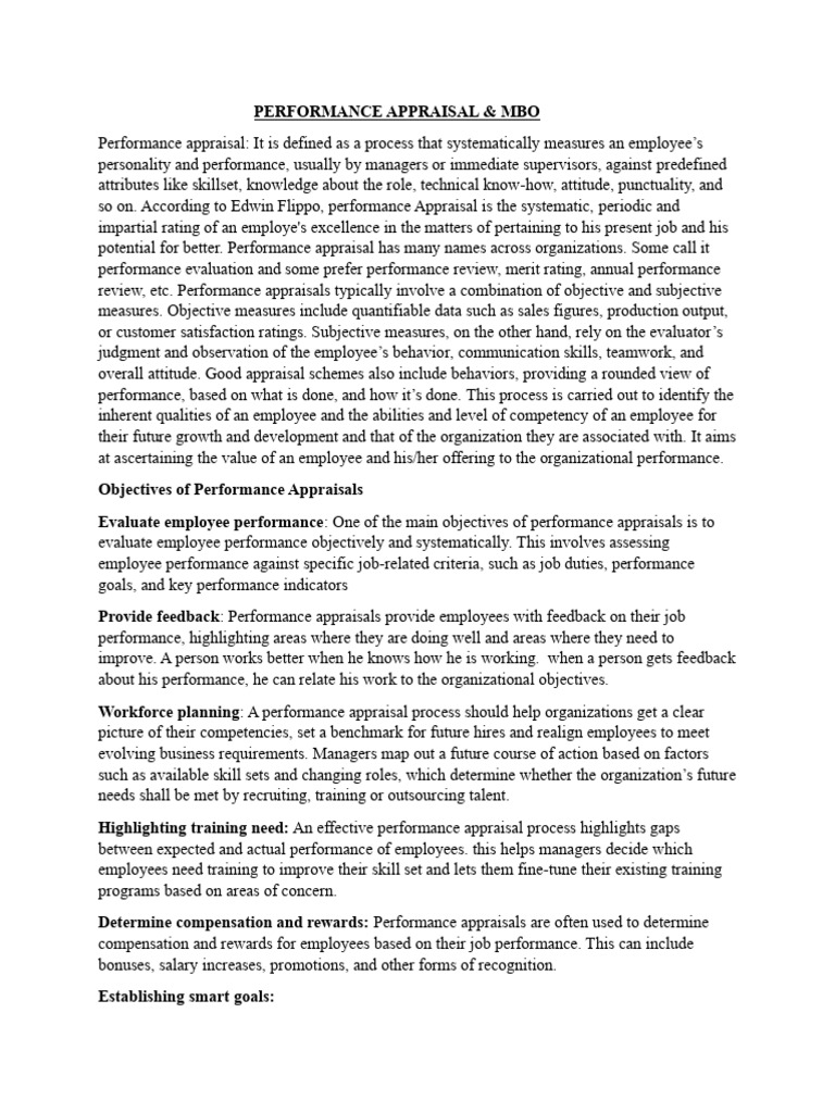 Performance Appraisal | PDF