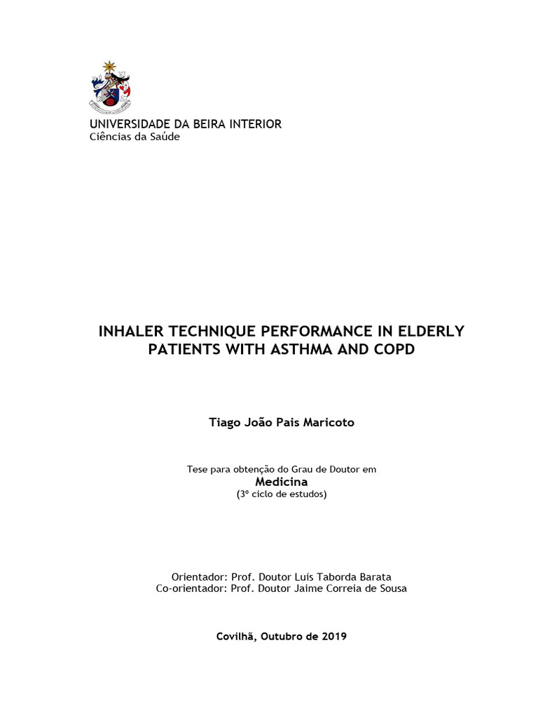 Inhaler Technique Performance In Elderly Patients With Asthma And Copd