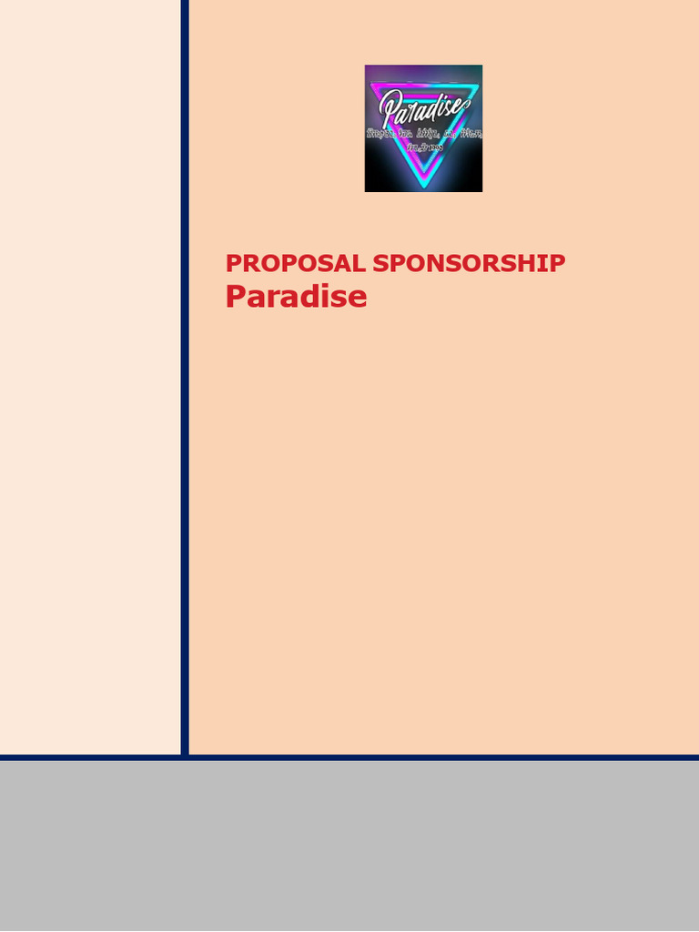 PROPOSAL-SPONSORSHIP Paradise | PDF