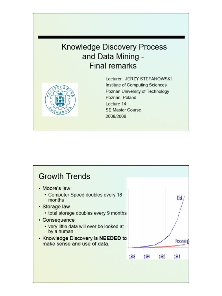 Knowledge Discovery and Data Mining Insights | PDF | Data Mining | Data