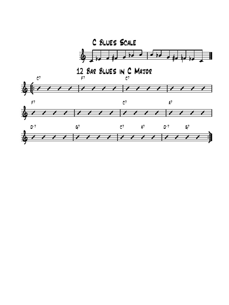Blues Guitar Chord Progressions | PDF