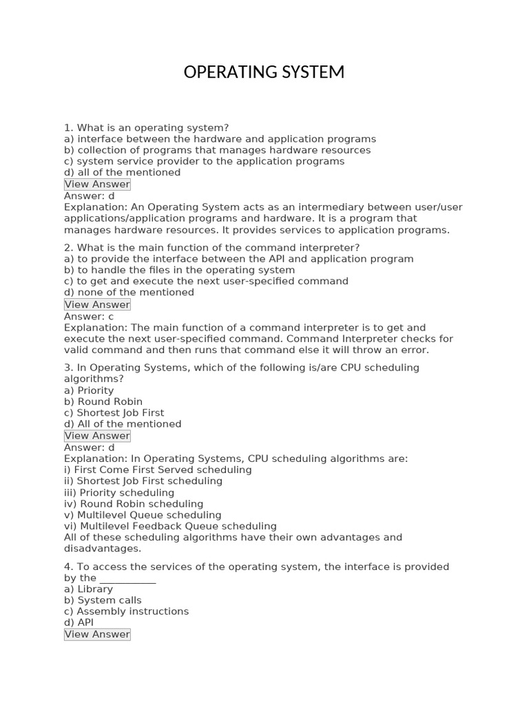 Big-D Operating System | PDF