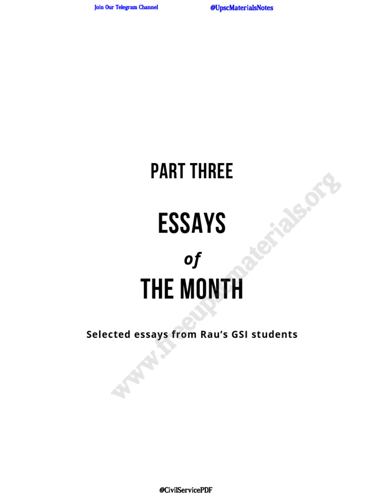 Essays | PDF