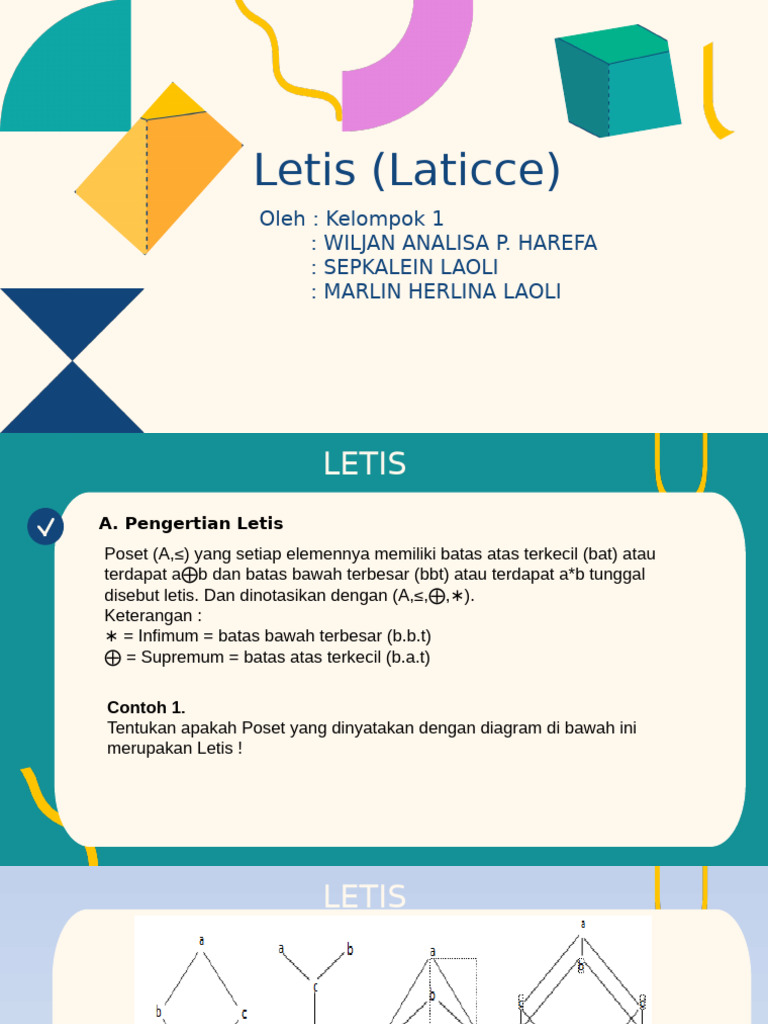 Definisi dan Sifat Letis dalam Matematika | PDF