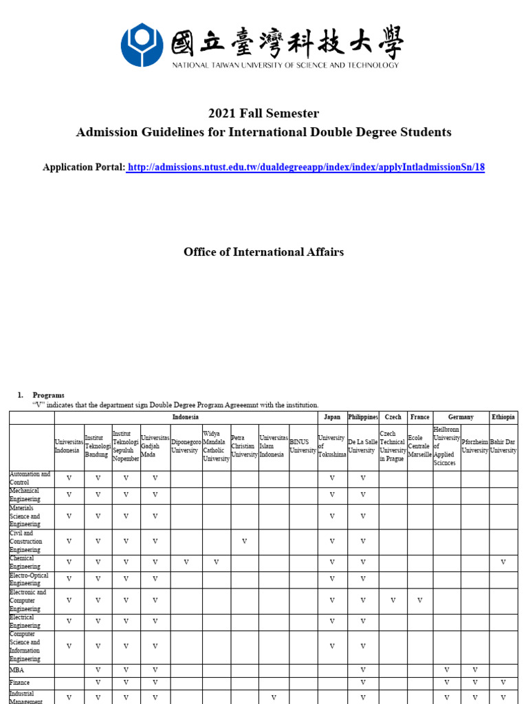 2021 Fall Semester DDPAdmission Guideline | PDF