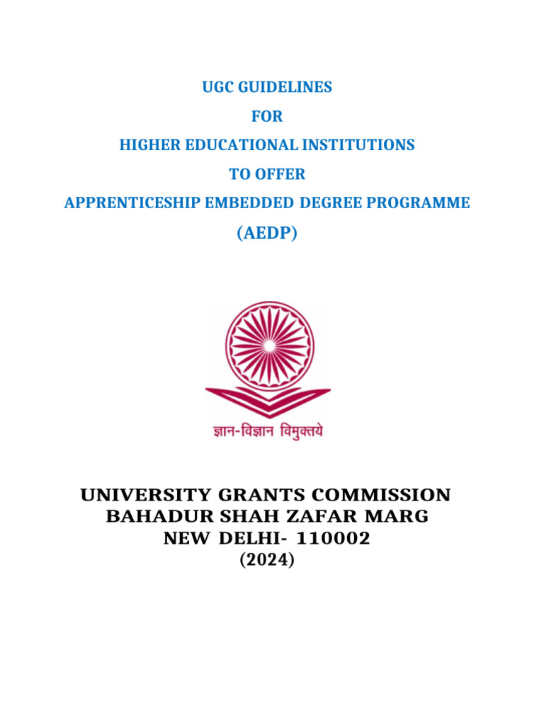 01.08.24 Final Final UGC AEDP Guidelines | PDF