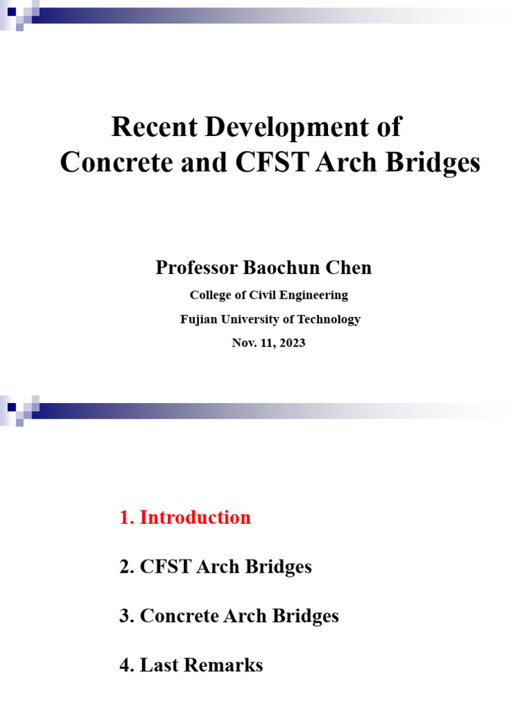 Advances in CFST and Concrete Arch Bridges | PDF | Bridge | Truss