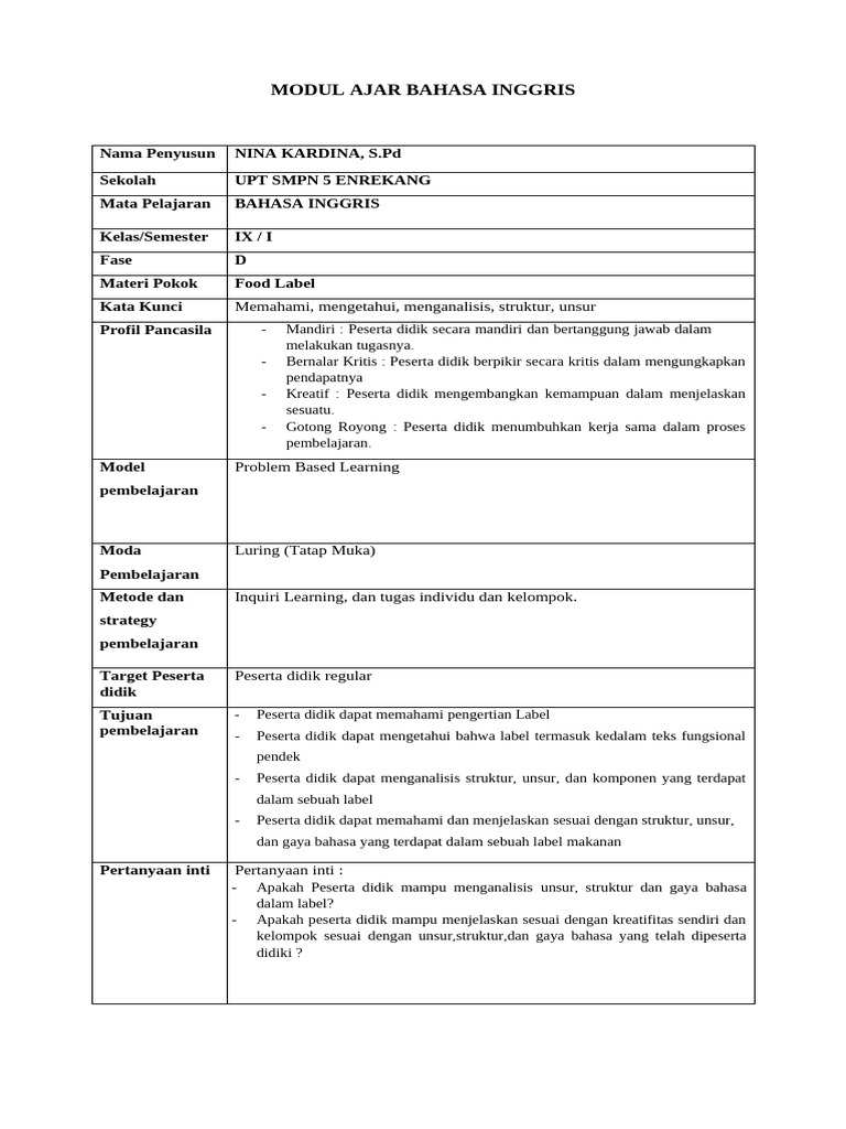 FOOD LABEL | PDF