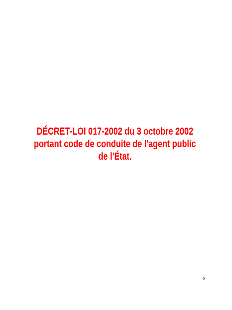 Code de conduite des agents publics | PDF | Conflit d'intérêt | la ...