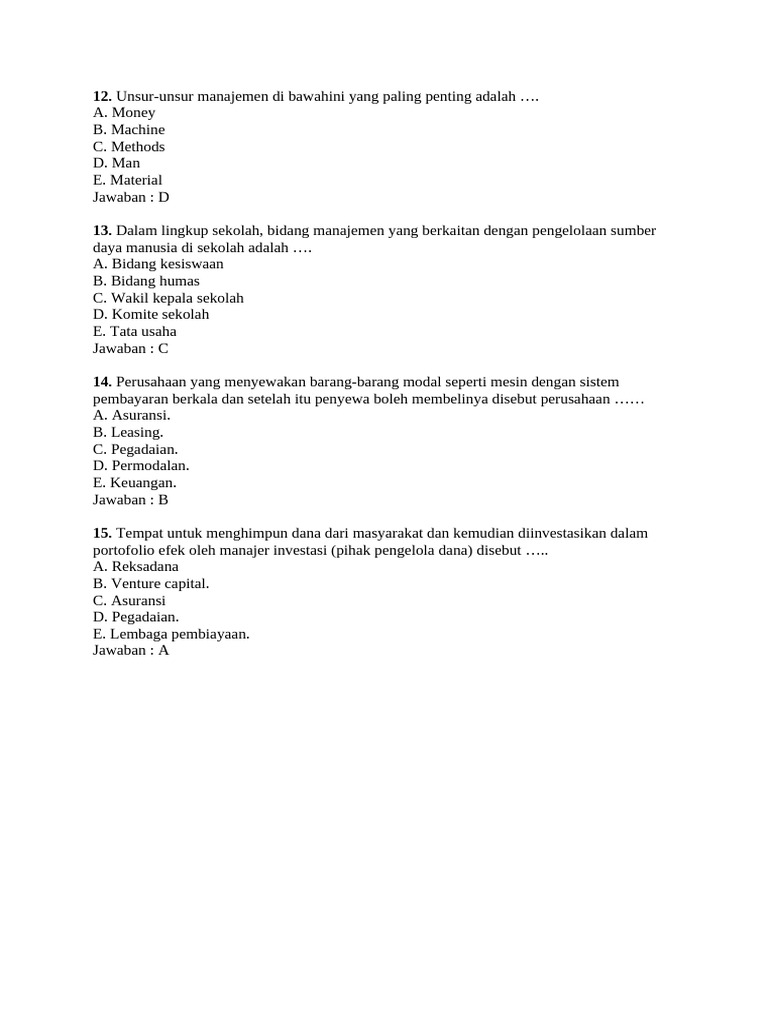 Soal ekonomi x 3 pdf