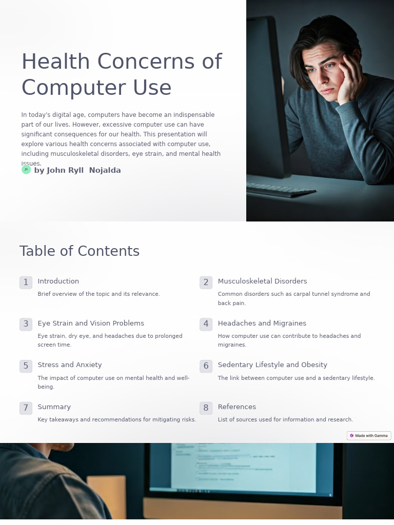 Health Concerns of Computer Use | PDF