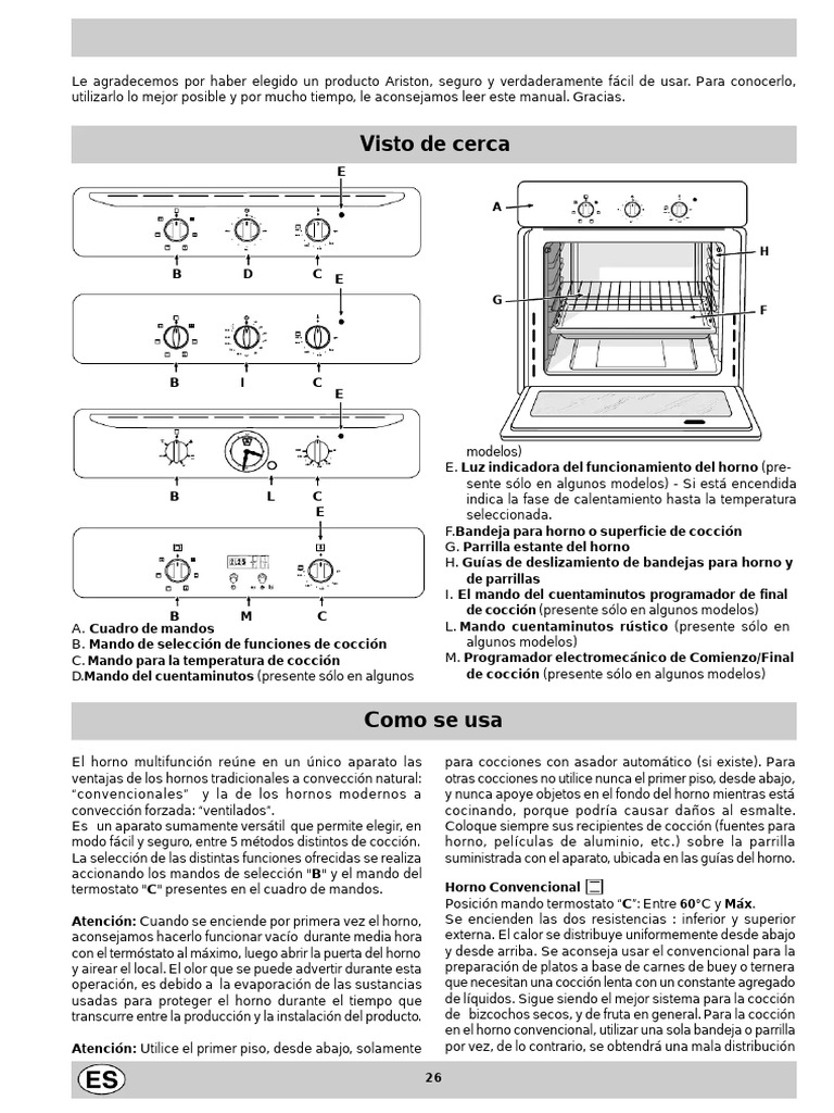 Manual de Uso - Ariston Thermo FM51R | PDF