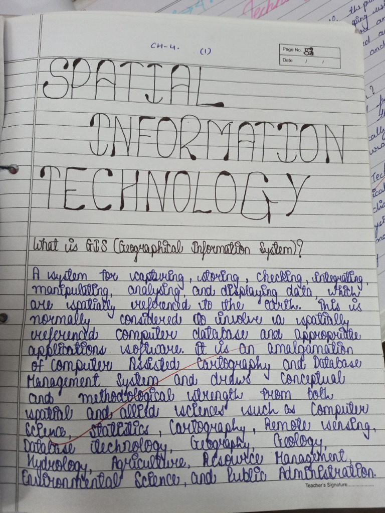 CH 4 Spatial Information Technology | PDF