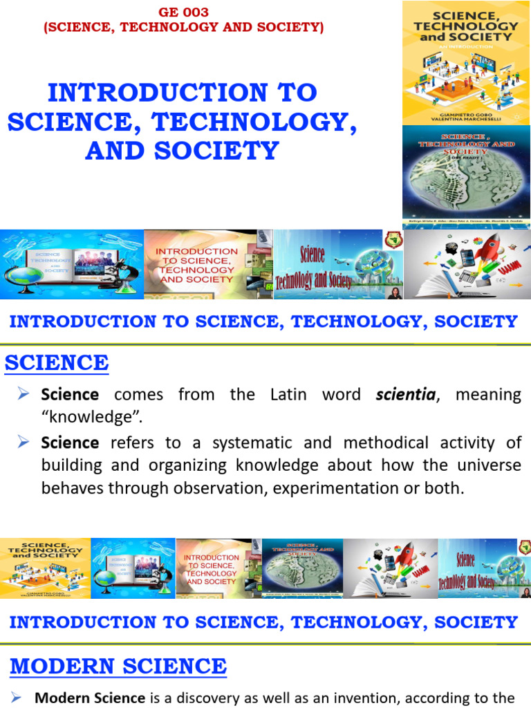 Lesson 1 Introduction To Science Technology and Society | PDF