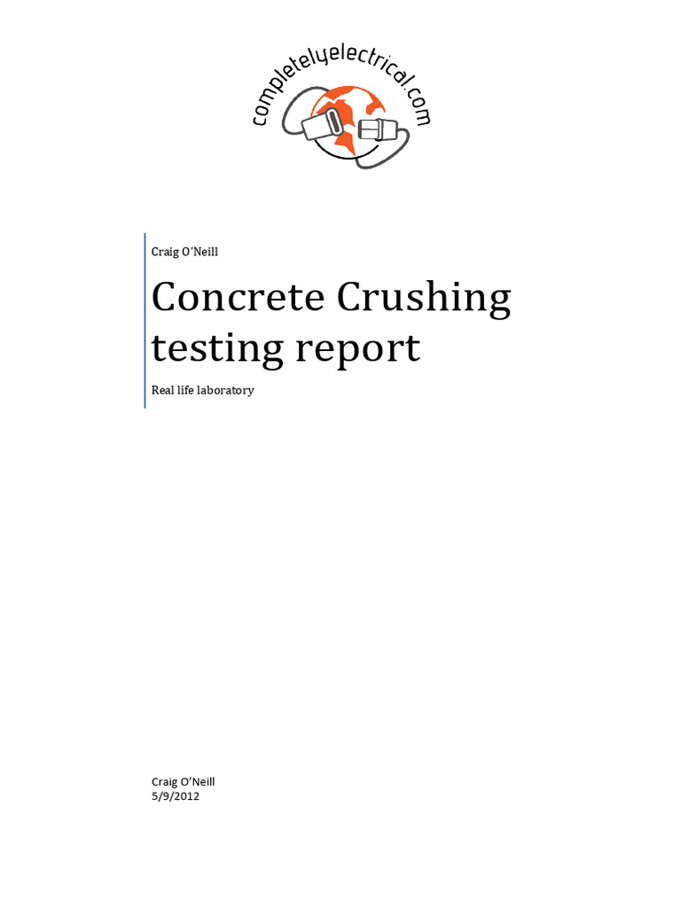Concrete Crushing Test Report | PDF