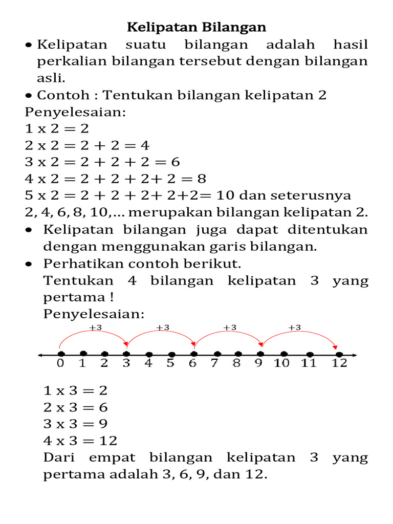 KD 3.4 Faktor dan Kelipatan Bilangan | PDF