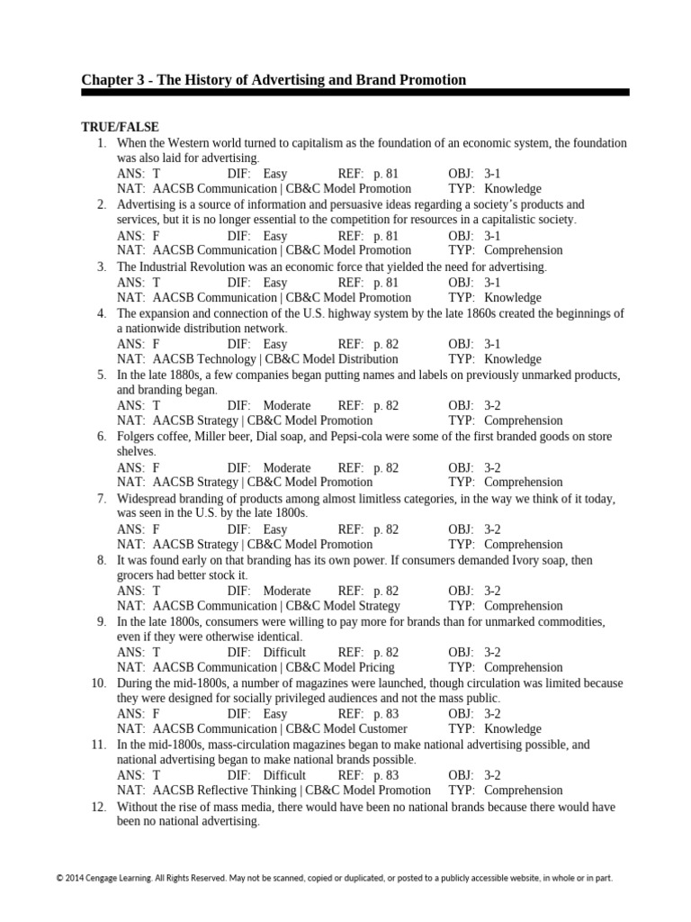 7e Chapter 03 Test Bank | PDF
