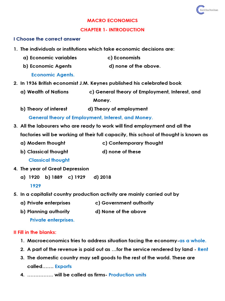 Cha 1 Macro - Introduction | PDF