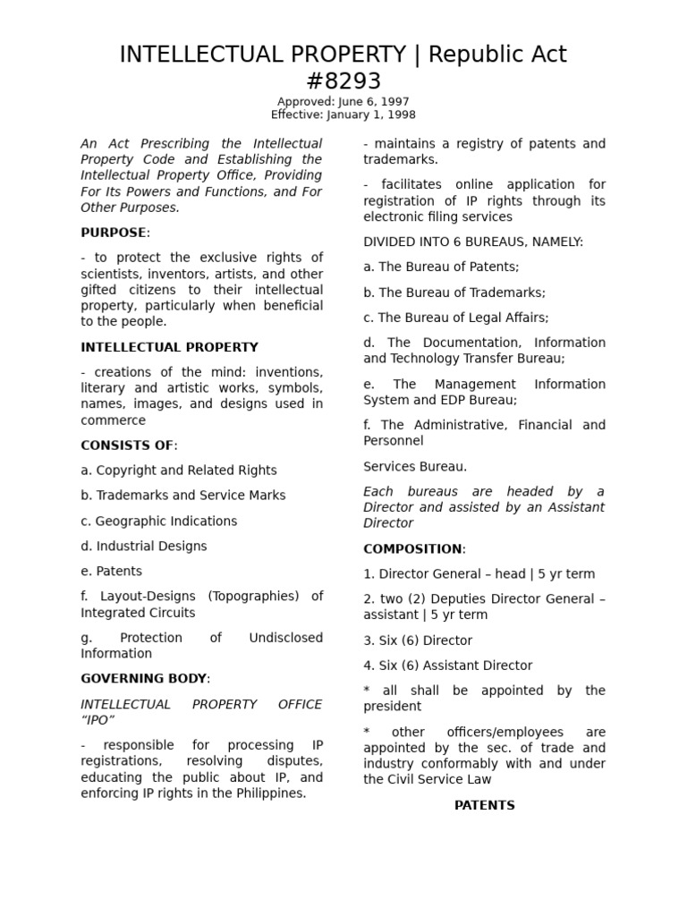 Ip Ra 8293 | PDF
