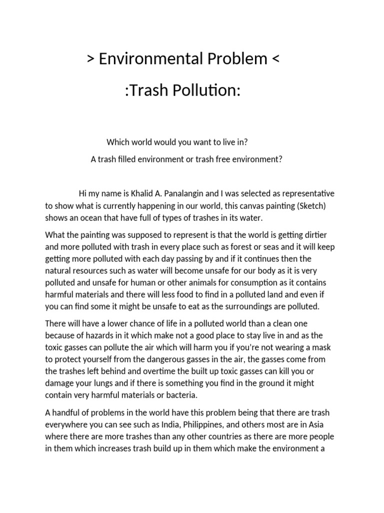 Environmental Problem | PDF